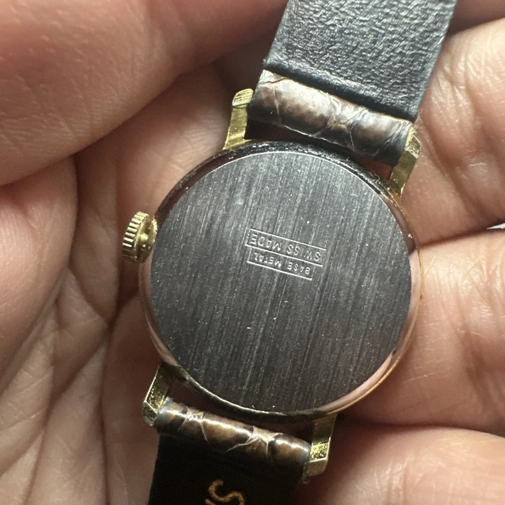 Working VTG Basis Swiss Ladies Watch German Numeral Dial Manual Wind 27mm Rare